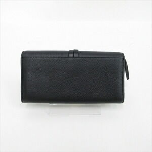 Chloe Long Wallet Black Alphabet Leather